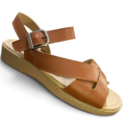Sandalia Sint&eacute;tica para Mujer R&oacute;mulo Ref 7131 Camel | Calzado C&oacute;modo y Ergon&oacute;mico | Tus Pasos Bogot&aacute;